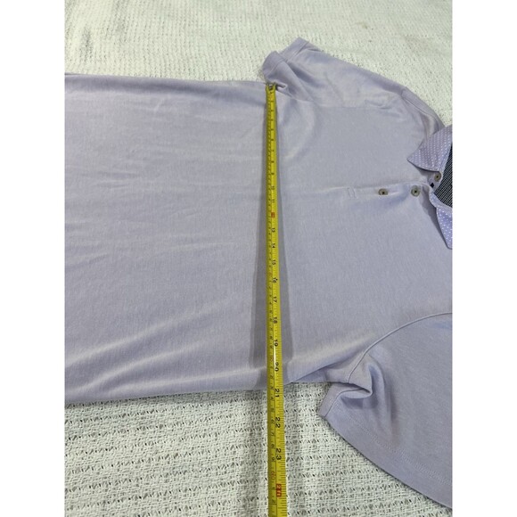 Ted Baker London Textured Knit Polo Shirt Short Sleeve Purple Size 4 - Picture 4 of 7